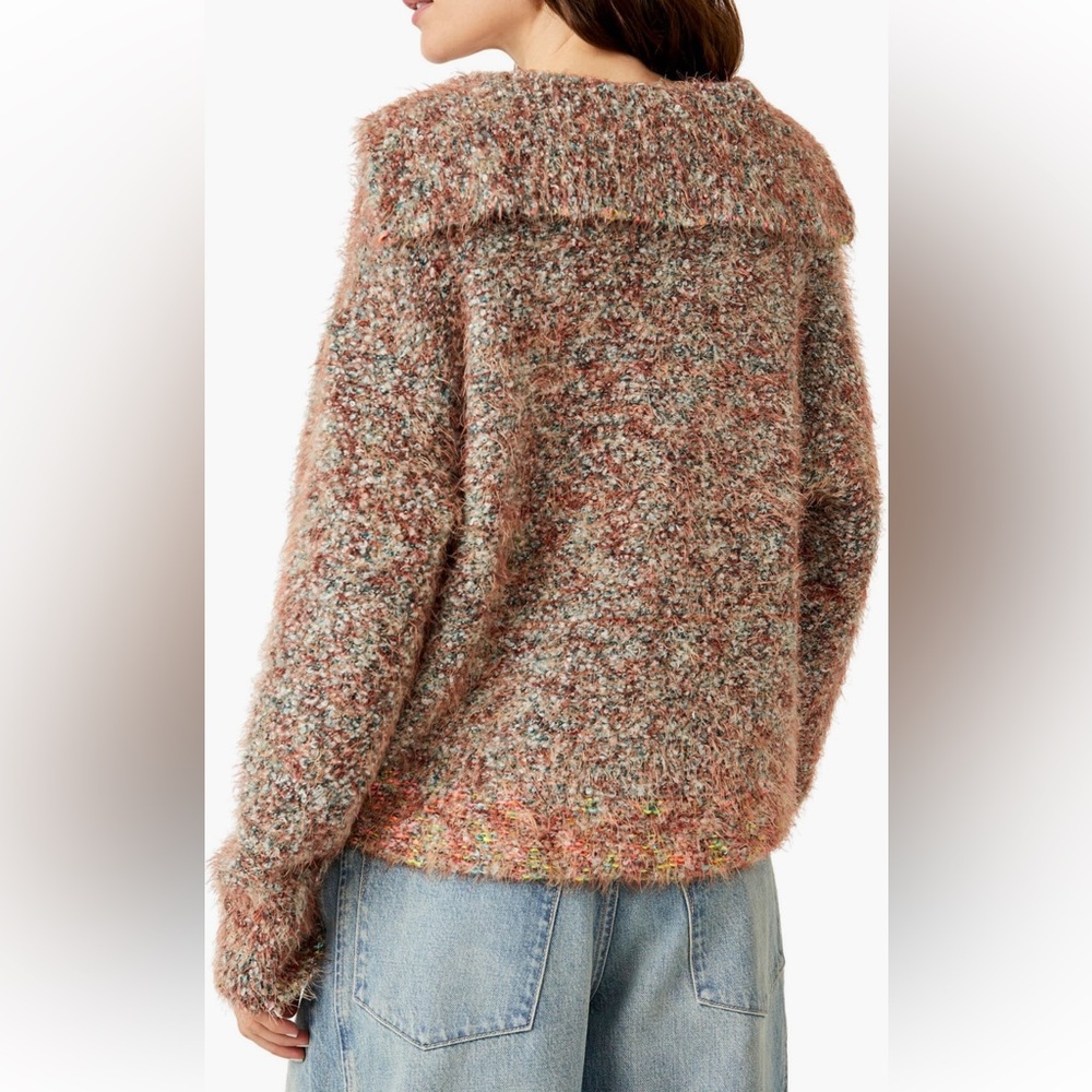Free people Stella marled button collar sweater in S - Picture 3 of 13